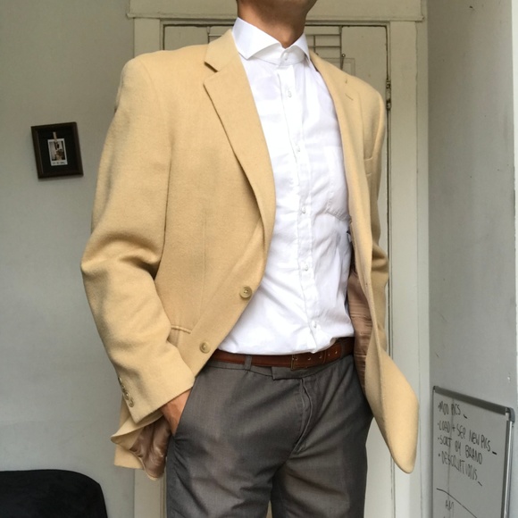 ralph lauren camel hair blazer